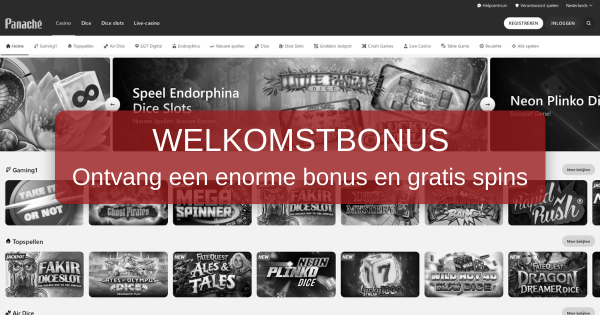 Panache Casino welcome bonus